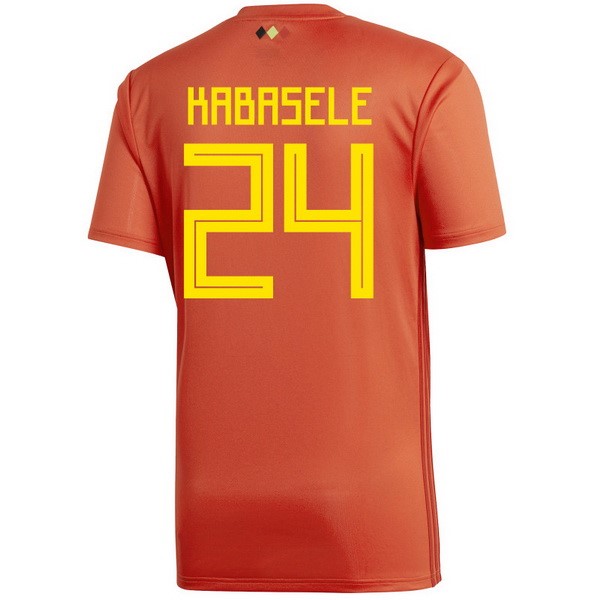 Camiseta Bélgica 1ª Kabasele 2018 Rojo